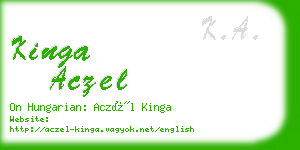 kinga aczel business card
